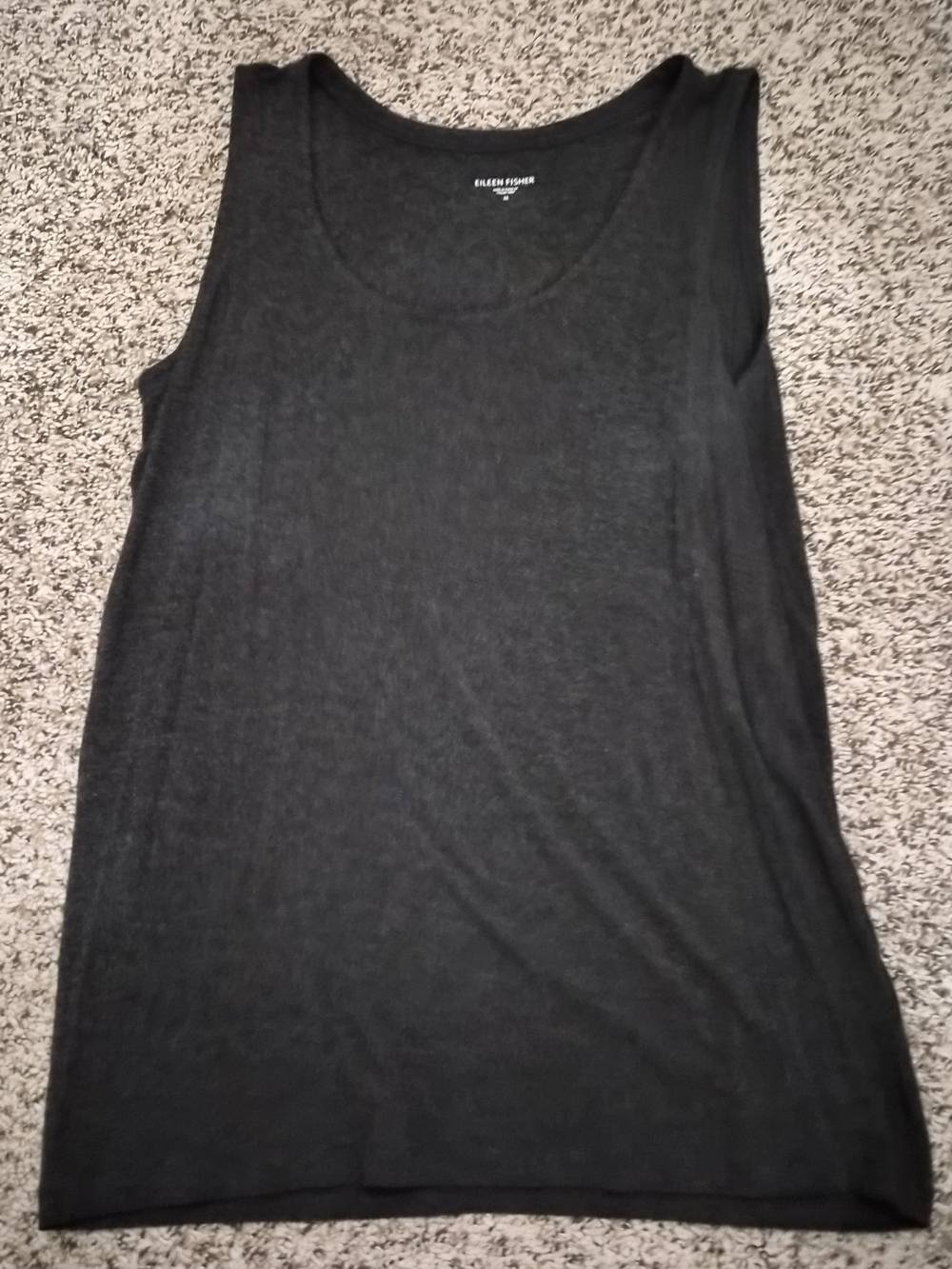 Eileen Fisher Black Scoop Neck Tank